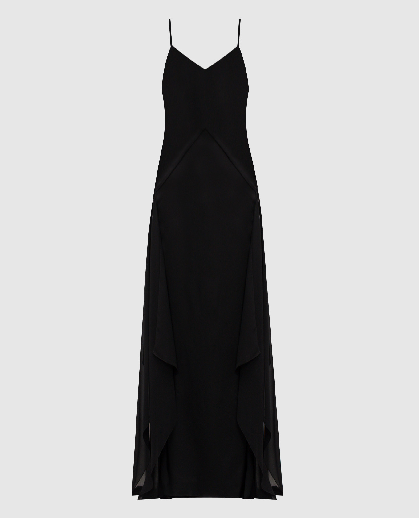 

Ottilie black maxi dress with silk Ann Demeulemeester