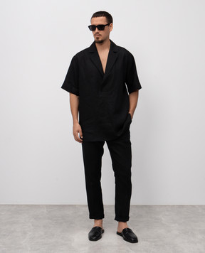 Dolce&Gabbana Black linen shirt G5NI0TFU4JB