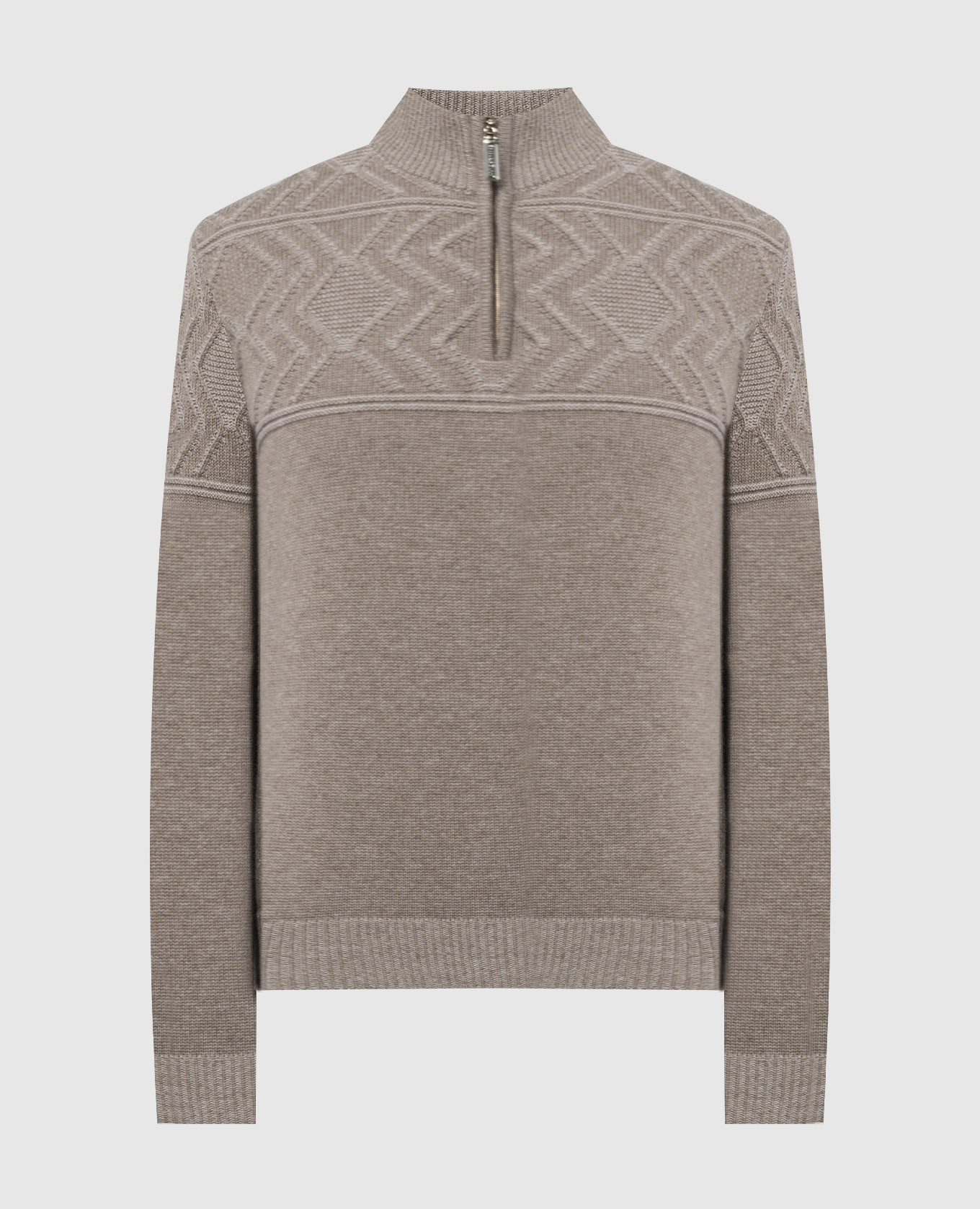

Beige wool and cashmere sweater with logo Stefano Ricci