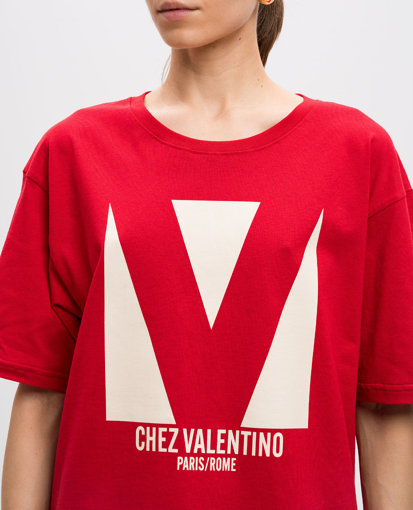 

Red t-shirt with CHEZ VALENTINO print Valentino