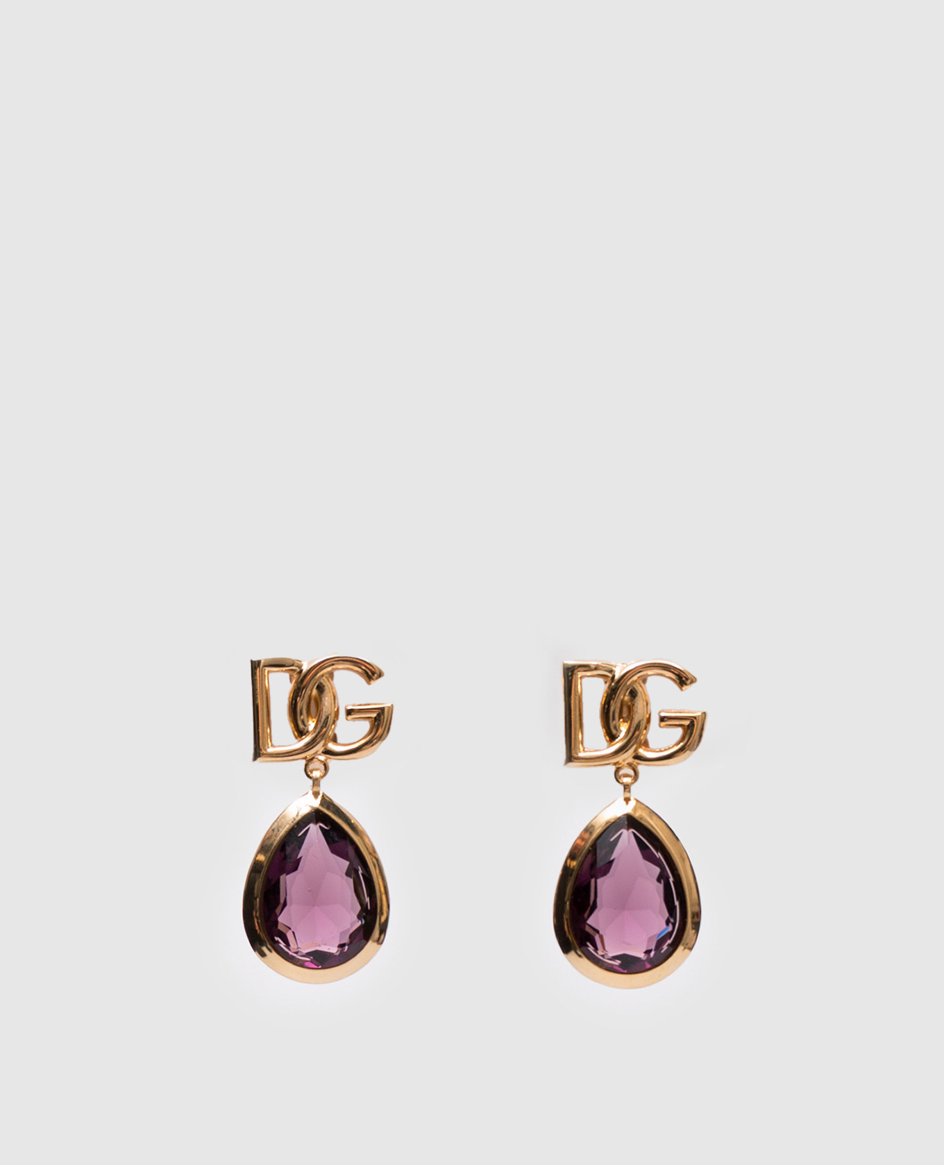 

Gold earrings with crystals Dolce&Gabbana, Golden