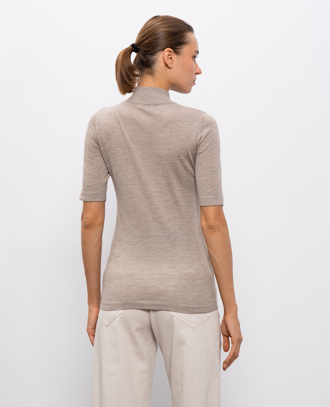 

Beige cashmere and silk top Brunello Cucinelli