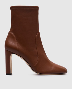 Stuart Weitzman Babette brown leather boots SL544