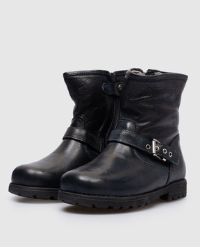 Zecchino D'oro Children's blue leather boots A2020142729