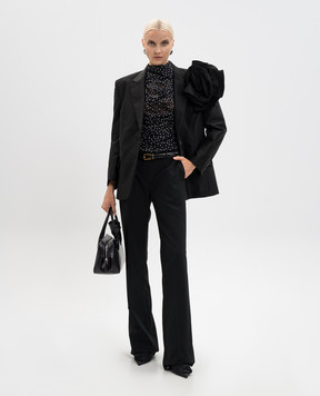 Magda Butrym Black jacket with brooch BLAZER04121725