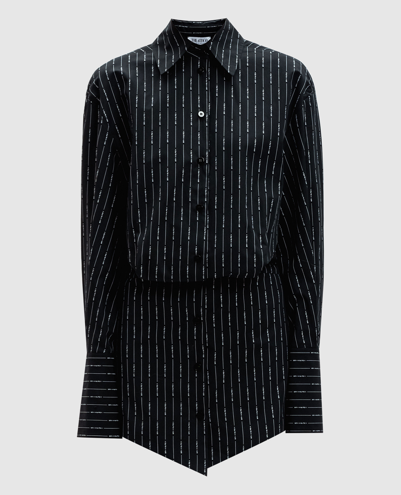 

Black shirt dress with a logo print The Attico