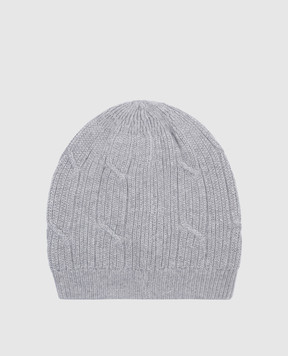 Peserico Gray hat with wool, silk and cashmere with lurex S36185F0709095