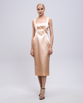 Dolce&Gabbana Beige sheath dress F6TTYTFURAD