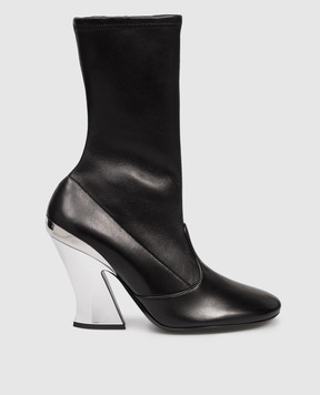 Givenchy Black leather ankle boots with logo BE6055E2EC
