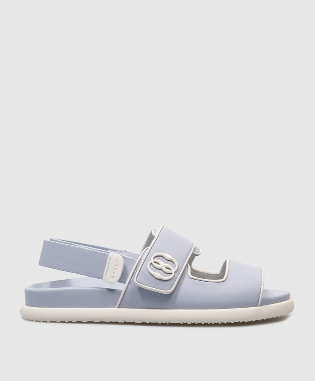 Bally - БРАК ОТКЛ Nyla logo sandals in blue leather WS0010VT005 - shop ...