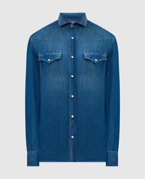 Brunello Cucinelli Blue denim shirt MR6834008