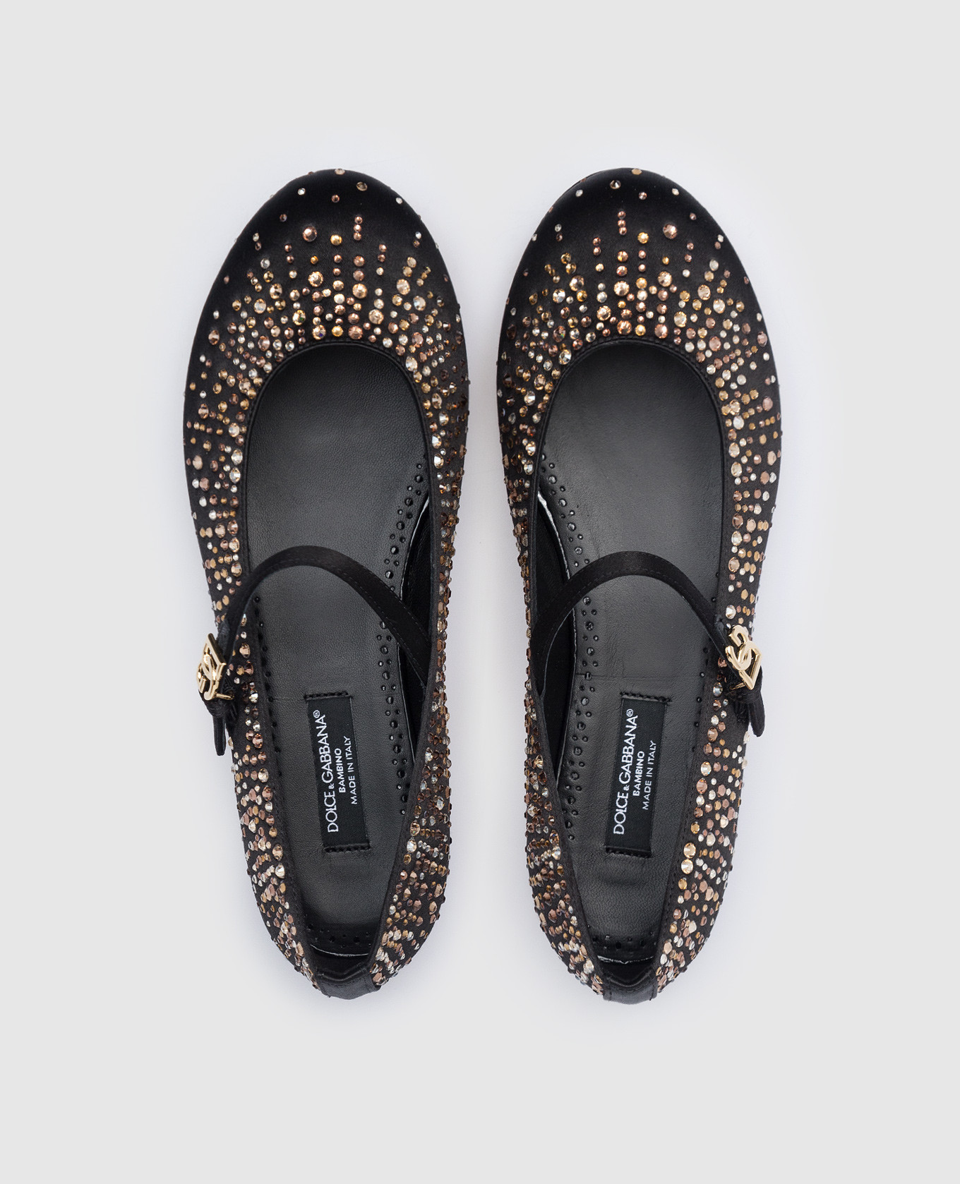 

Children's black ballet shoes with crystals Dolce&Gabbana