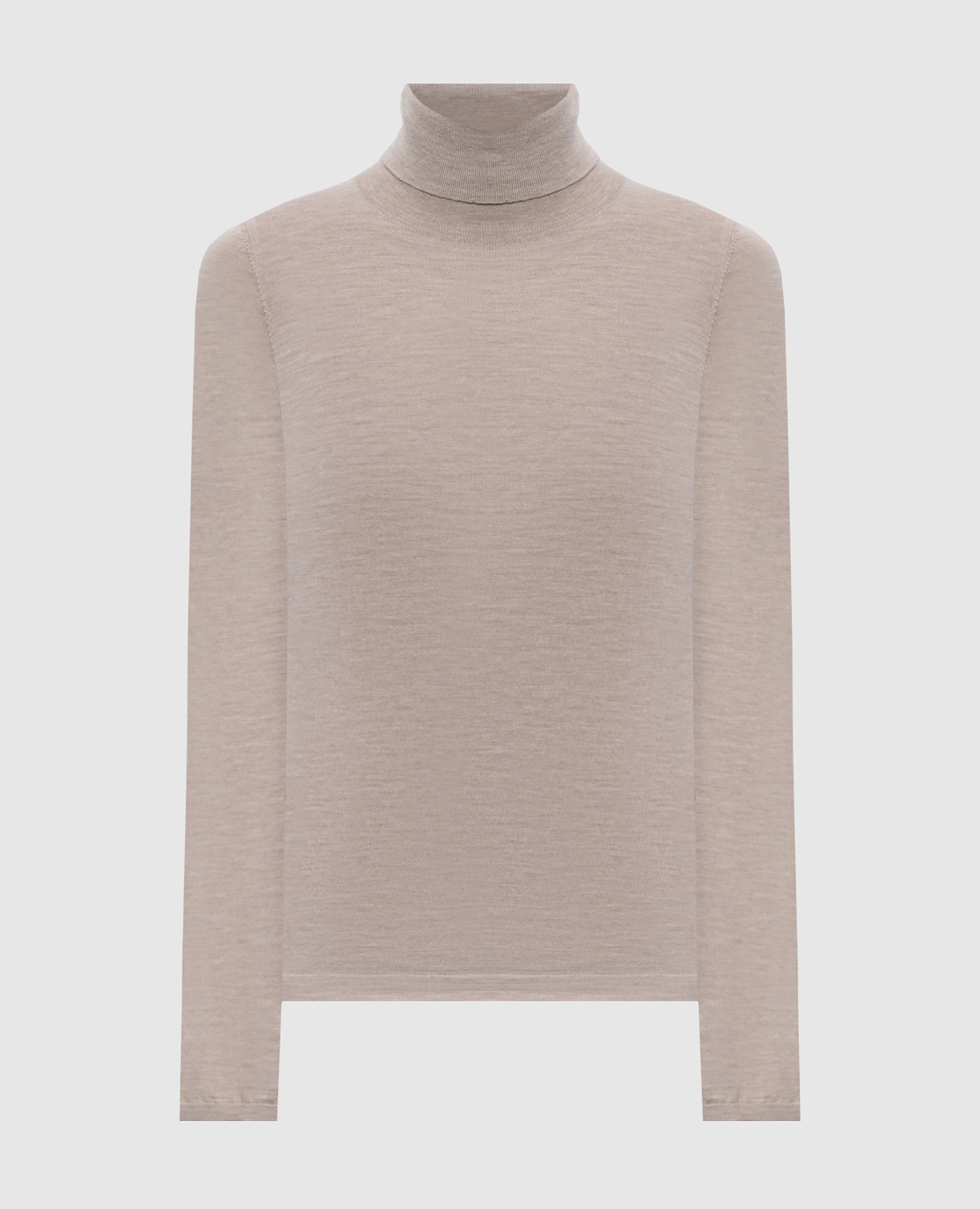 Beige cashmere and silk turtleneck Brunello Cucinelli