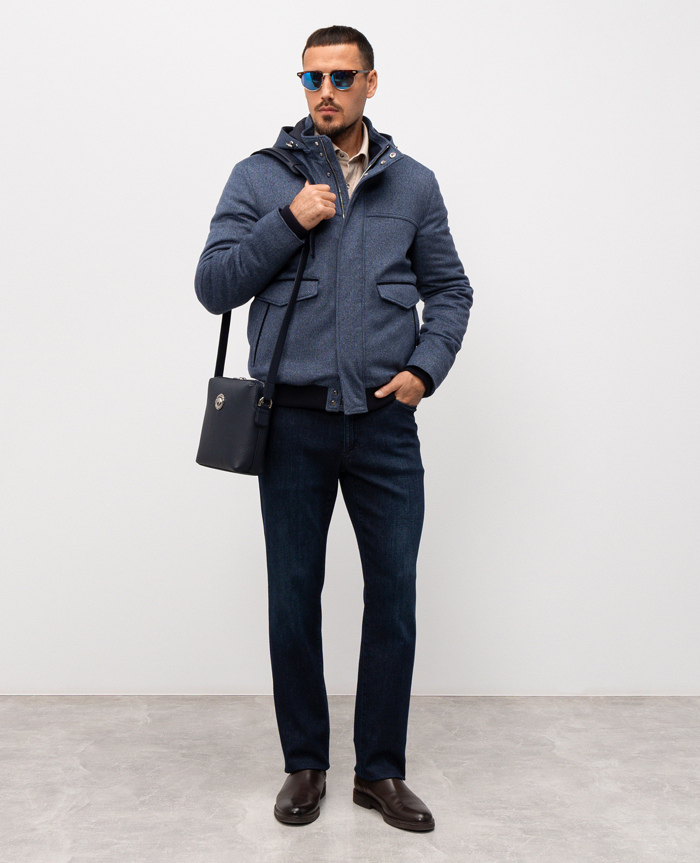 

Blue cashmere jacket Stefano Ricci