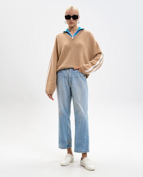 SSHEENA Beige KASTA wool sweater 25FWKASTAGNAFF25002