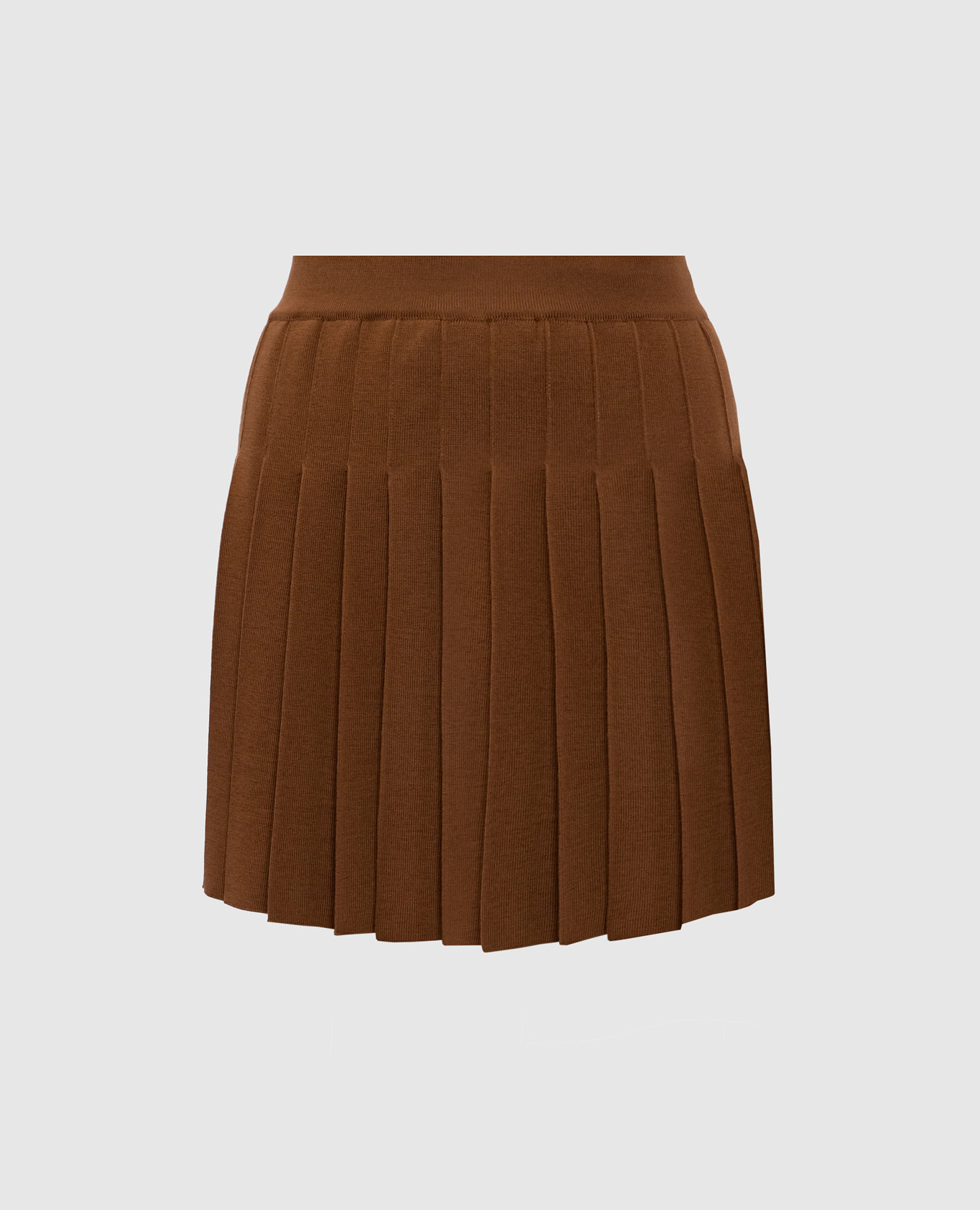 Brown pleated wool skirt Ermanno Scervino