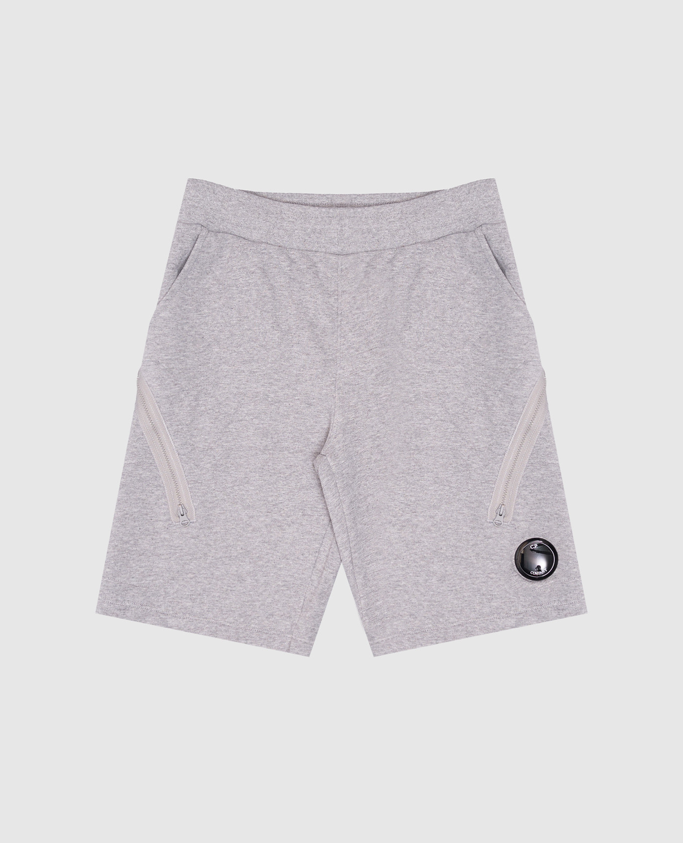 

Children's gray melange shorts with logo C.P. Company, Grey