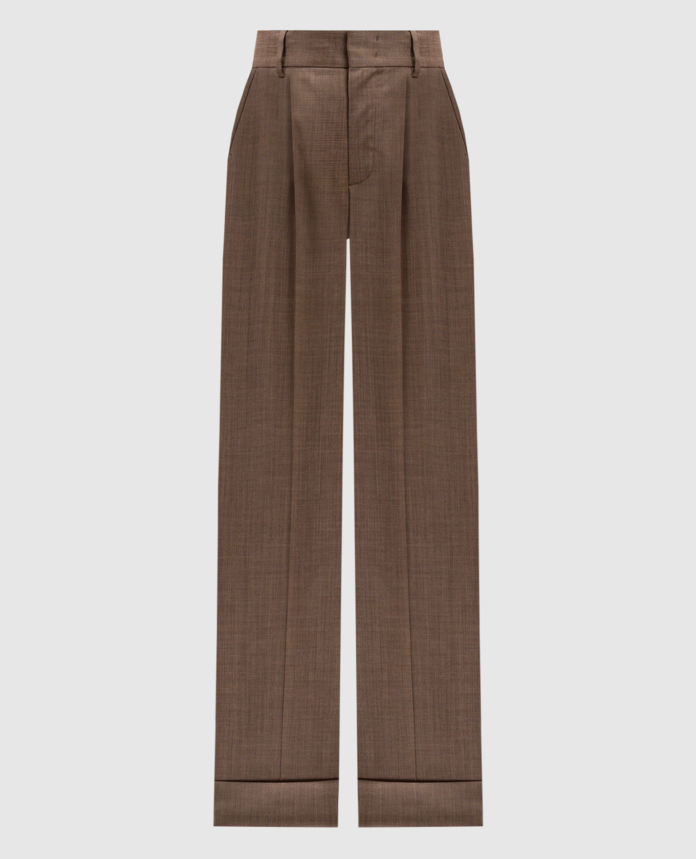 Brown pants with wool and linen Philosophy di Lorenzo Serafini