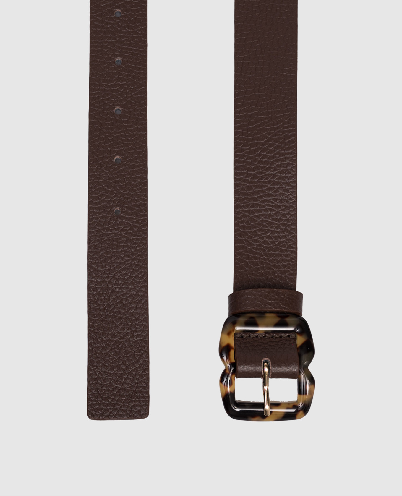 

Maya brown leather belt Momoni