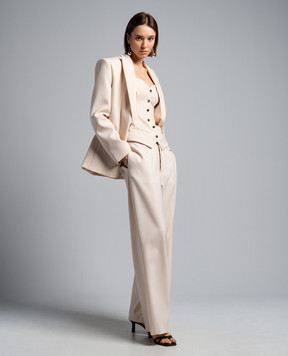 Philosophy di Lorenzo Serafini Beige pants with wool A03060727