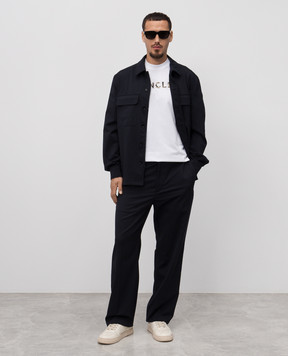 Moncler Blue pants with wool K10912A00016597FV