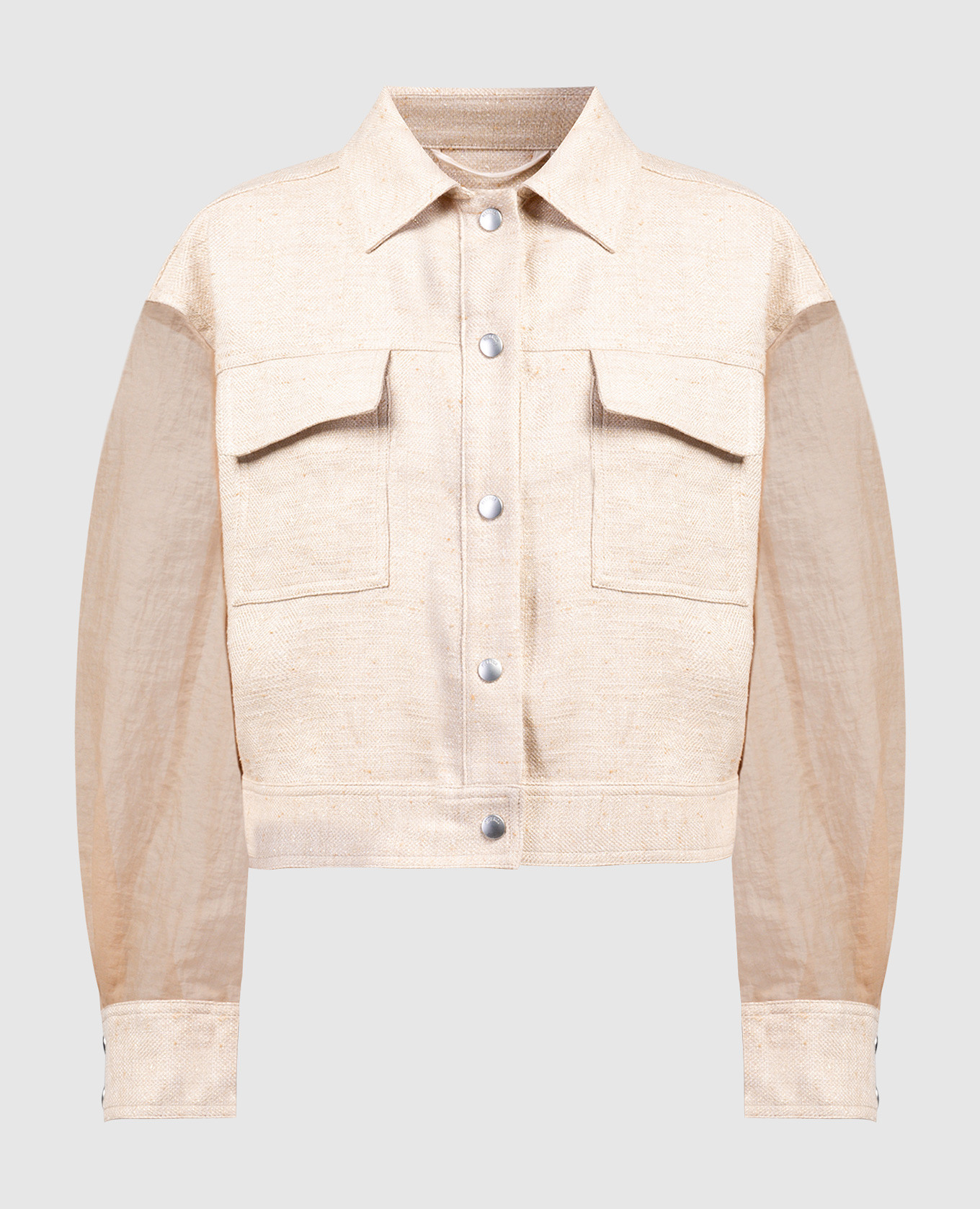 

Beige jacket with linen and lurex Peserico