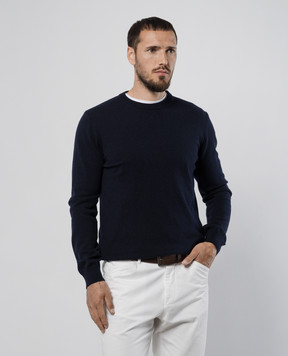 MooRER ORVIETO blue jumper made of cashmere and silk ORVIETOWS5