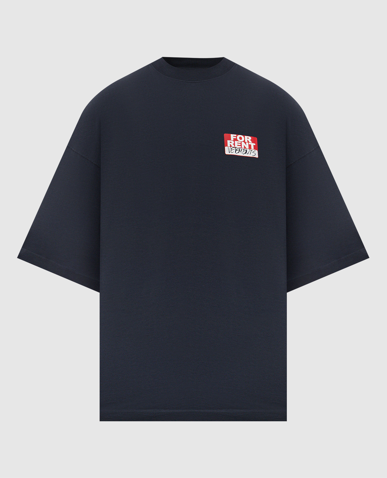 

Blue t-shirt with logo print Vetements