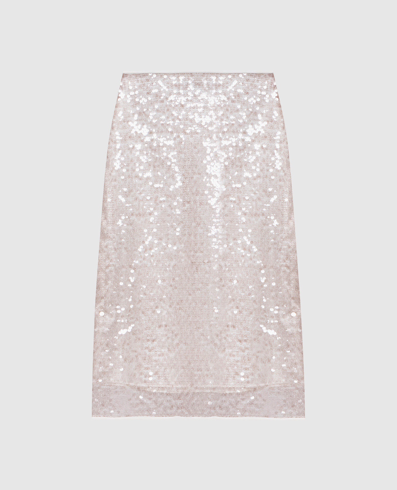 Brown midi skirt with sequins Peserico