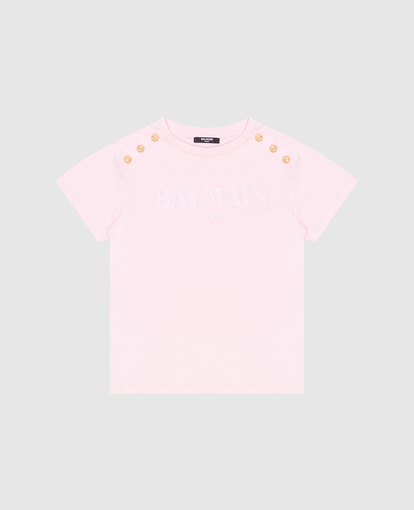 

Children's pink T-shirt with embroidered logo Balmain