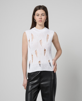 Gauchere White top with slits P12427760592