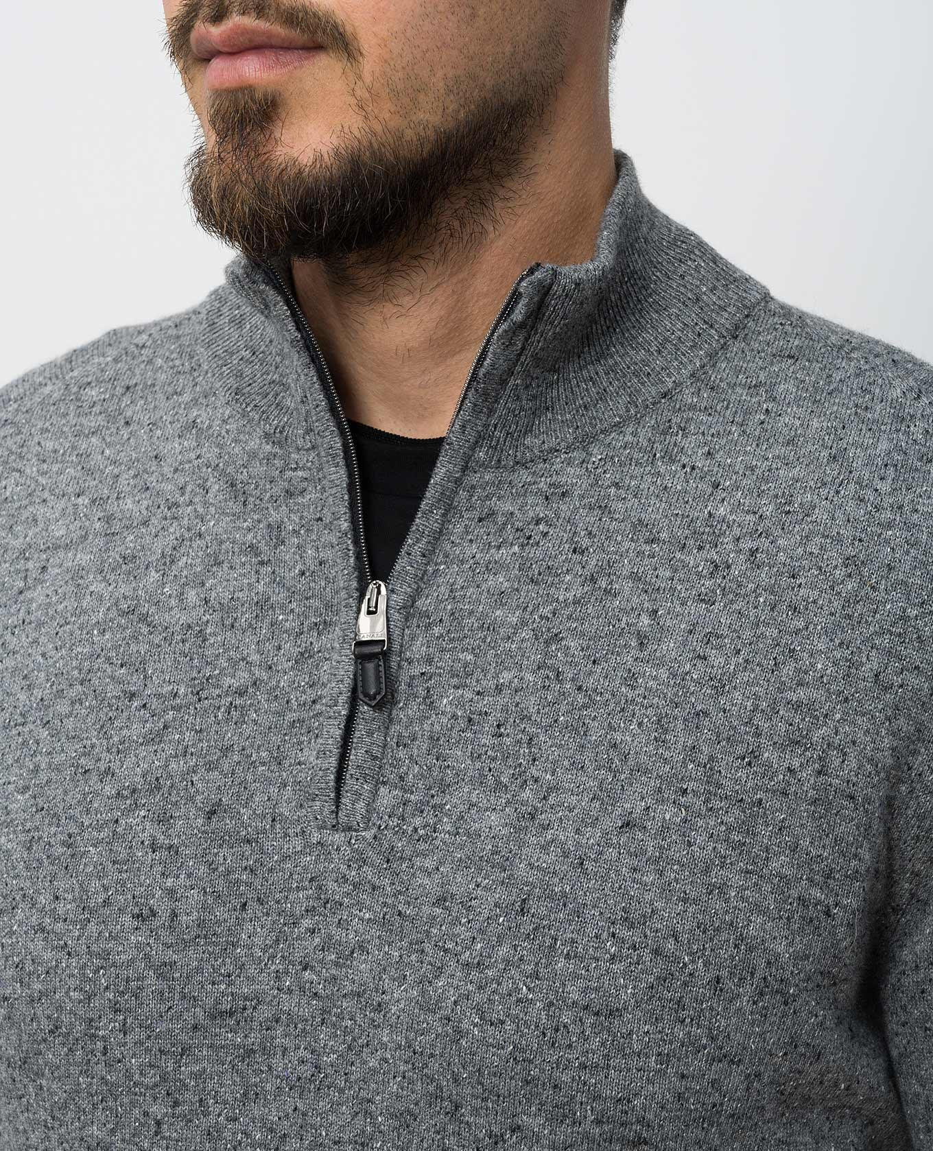 

Gray sweater with wool Canali, Grey