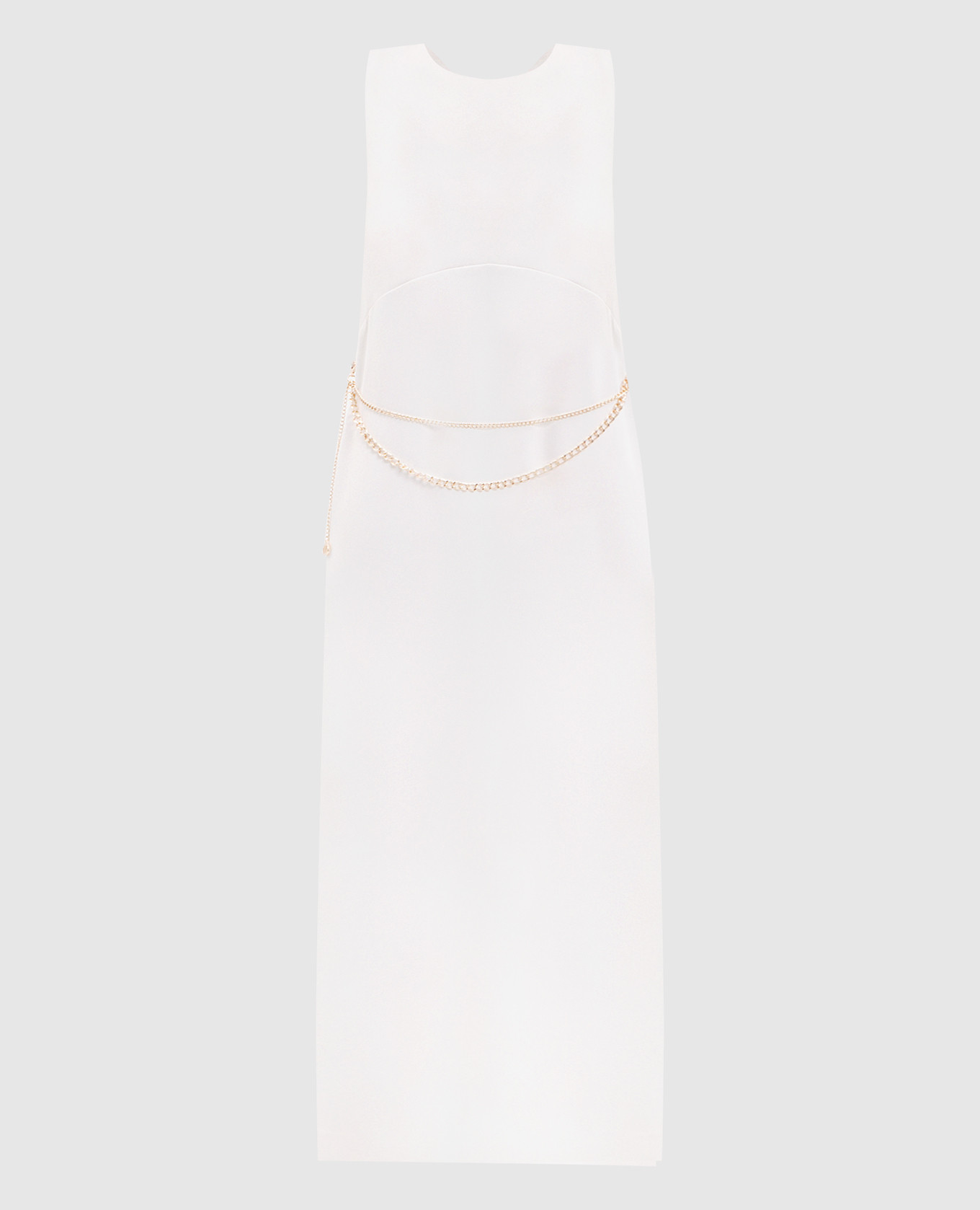 Beige midi dress with chain Twinset