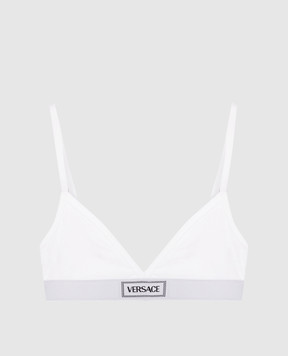 Versace White ribbed bodice with logo 10135031A09551