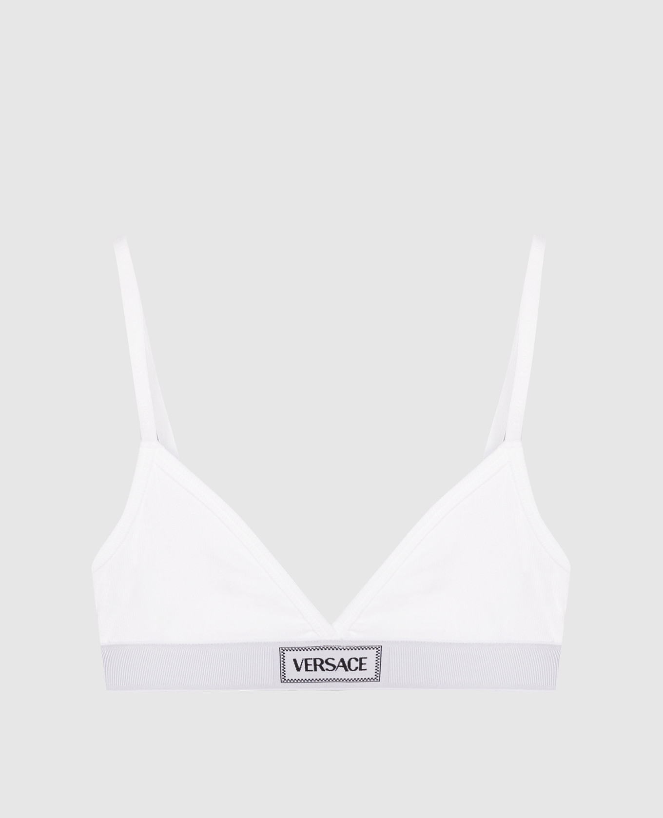 

White ribbed bodice with logo Versace