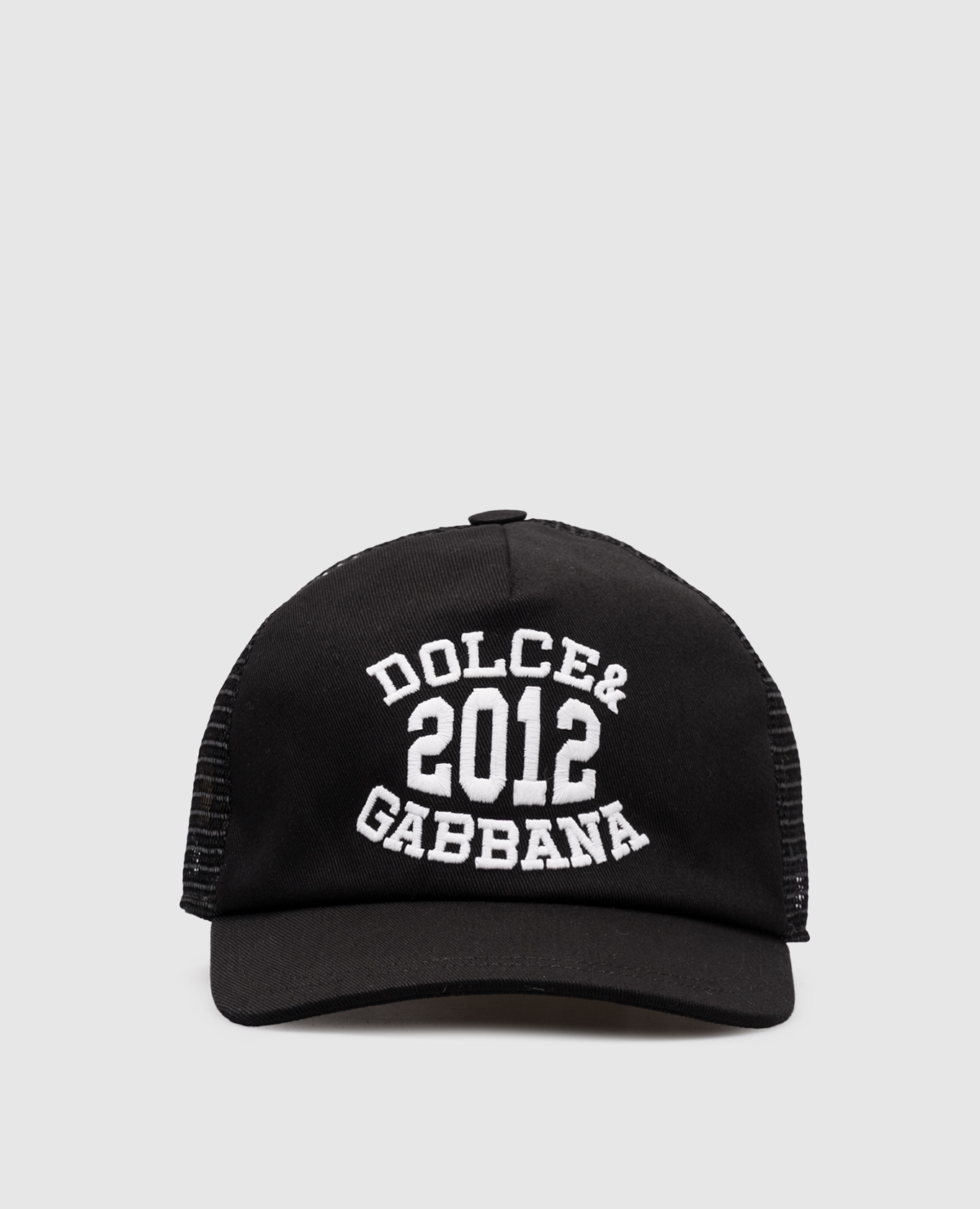 

Children's black cap with logo embroidery Dolce&Gabbana