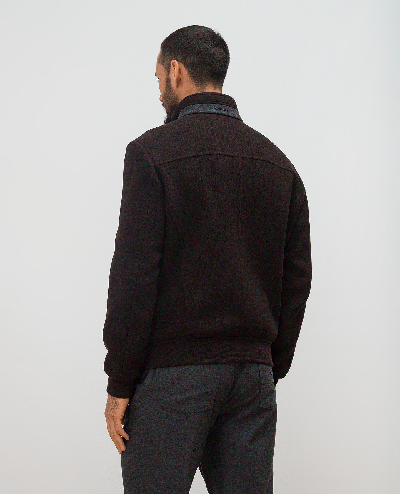 

Brown wool jacket with logo Stefano Ricci, Коричневый