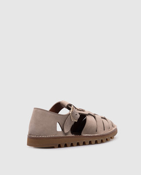 Canali Beige suede sandals RB00929681203
