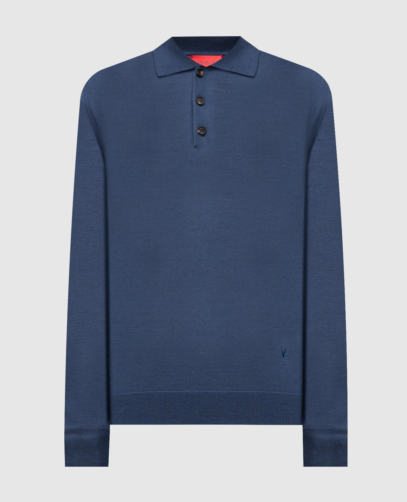 

Blue wool, silk and cashmere polo shirt ISAIA