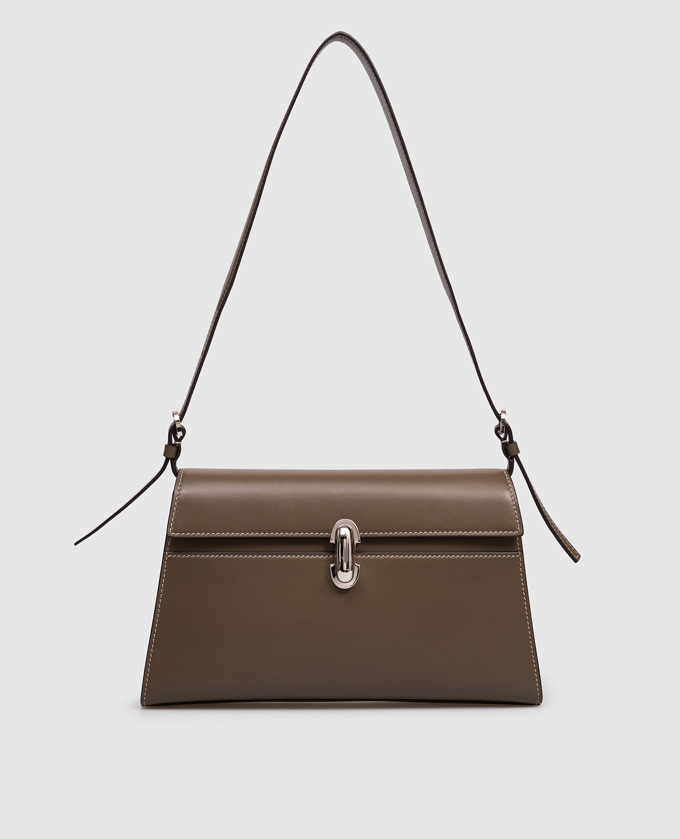 

Brown leather trapeze bag Symmetry Savette