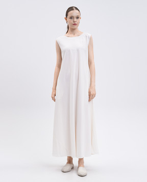 The Row Nicole white silk dress 9022W3856