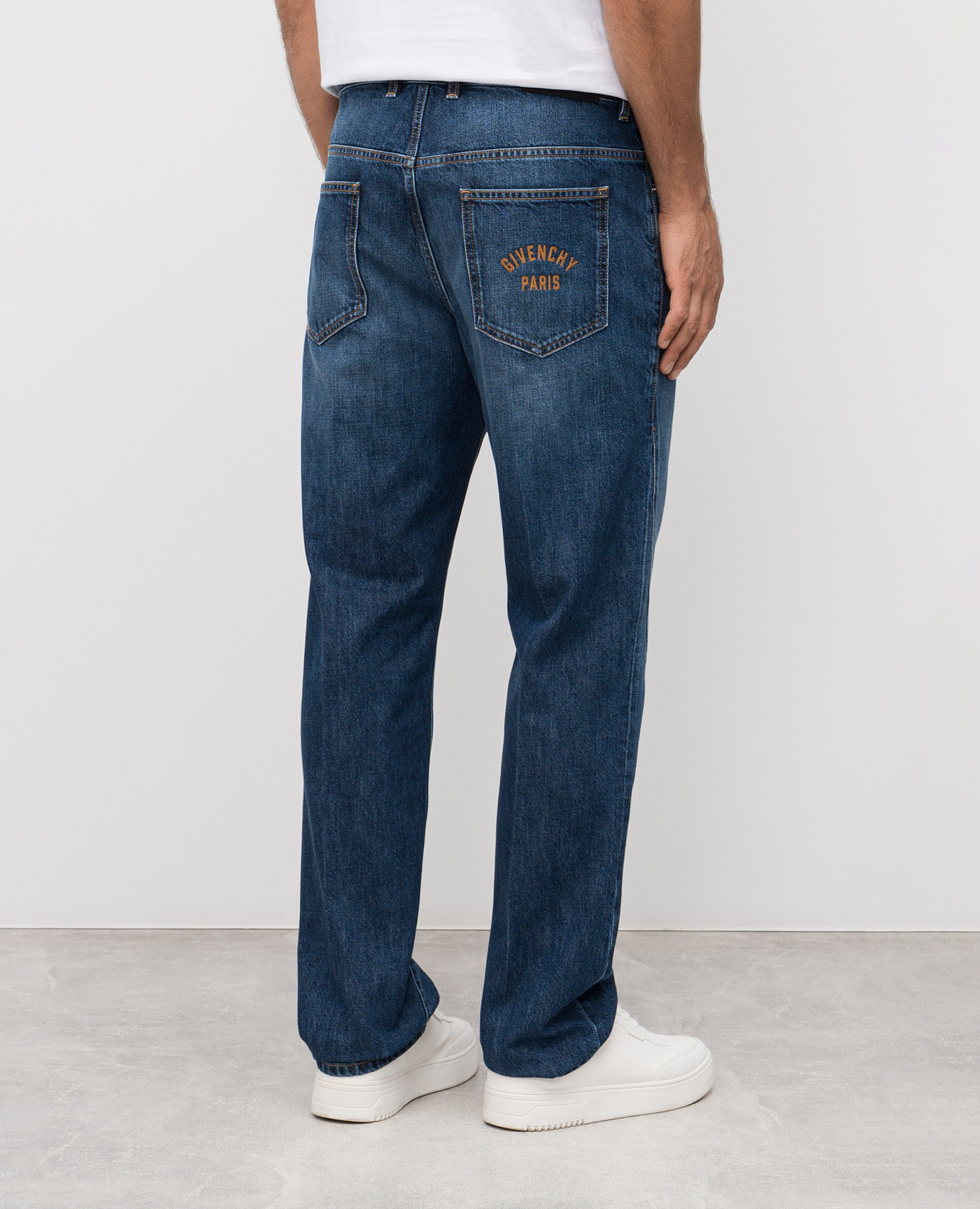 Blue jeans with logo patch Givenchy 4