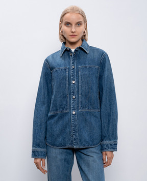 Jil Sander Blue denim shirt with a distressed effect J40DL0153J45259