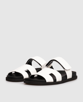 Babe Pay Pls White leather flip-flops 276001KO