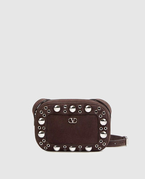 Valentino NELLCÔTE brown suede crossbody bag 7W2B0R74JET