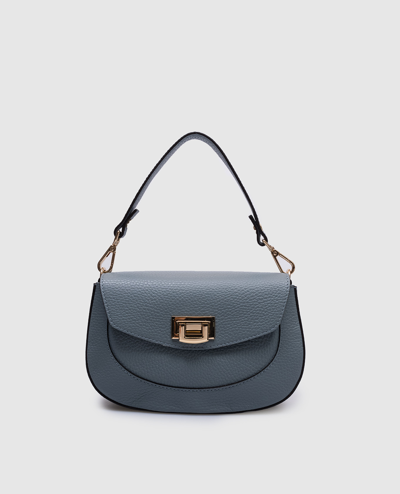 

Blue leather messenger bag Gianni Notaro, Light blue
