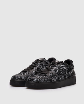Balmain B-Court Skate Black Suede Sneakers EM0VI372LSVG