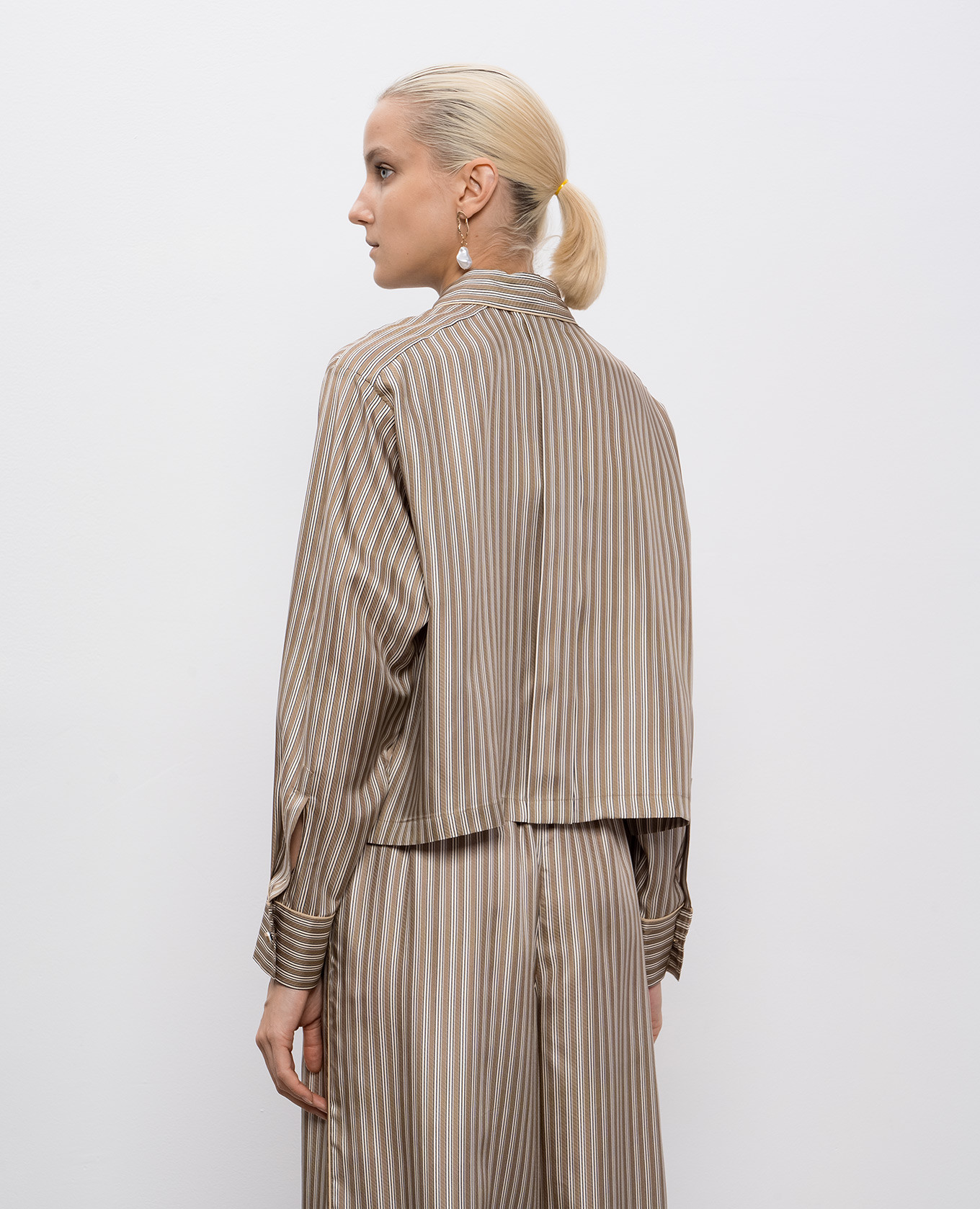 

BRAMA striped silk blouse Max Mara, Khaki