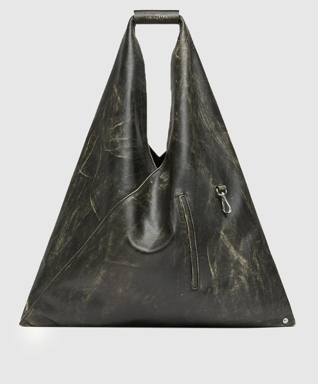 Maison Margiela MM6 - Khaki distressed leather bag