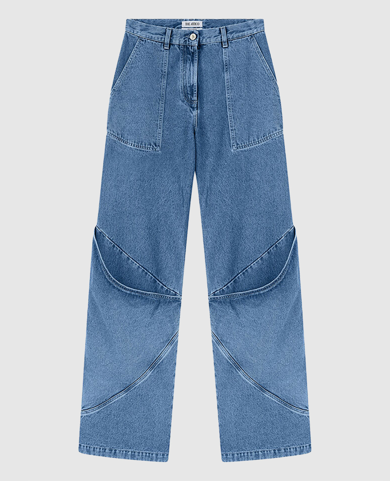 

Blue jeans with logo patch The Attico, Light blue